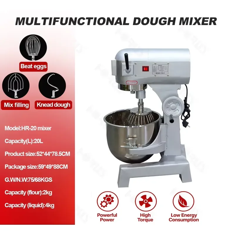 Commercial Dough Mixer Por Bread Flour Kneading hine Automatic Food Mixing Device for Bakery Home Kitchen