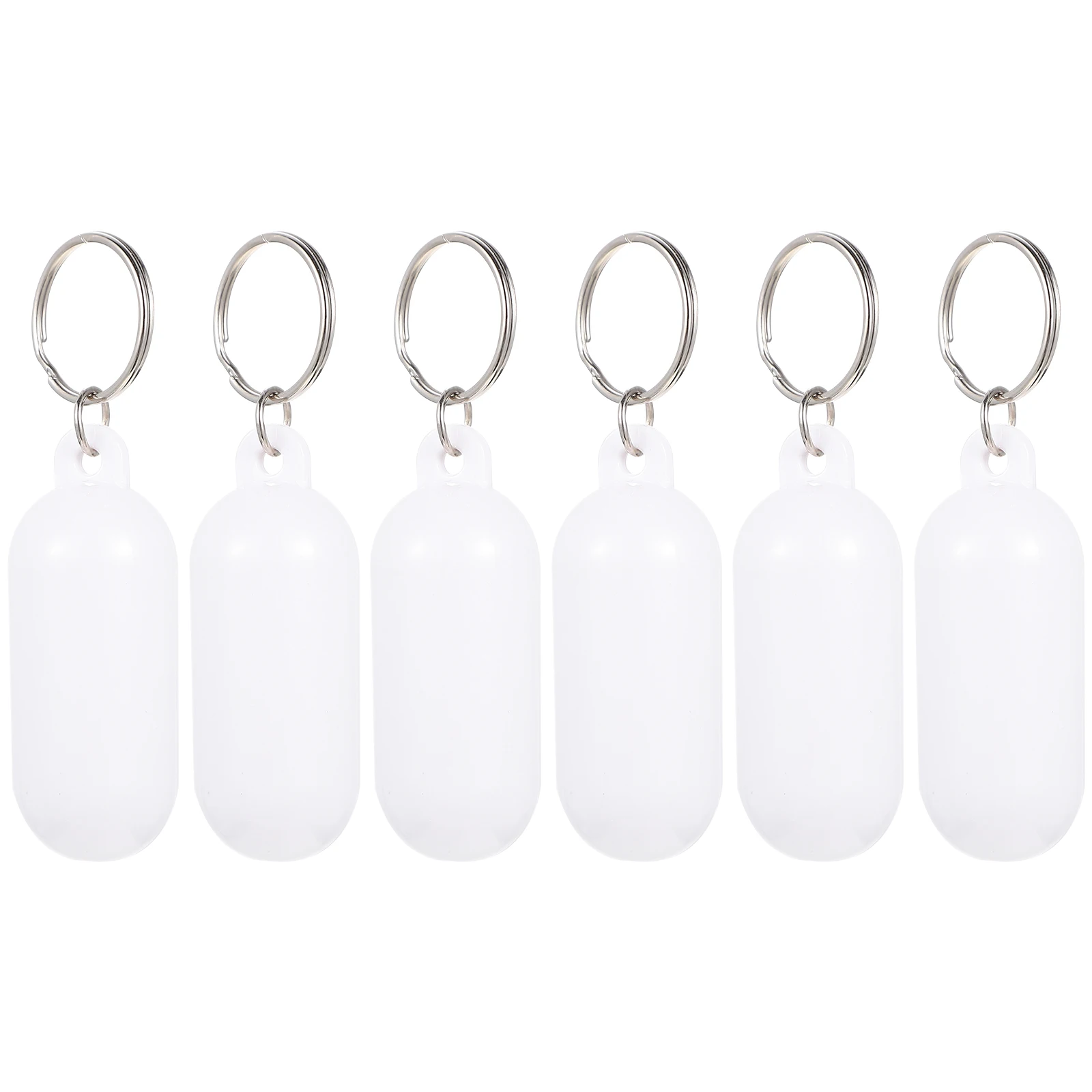 

6pcs Floating Keychain Anti Sinking Boat Keys White ABS Material Water Sports Fishing Nautical Souvenir Gifts