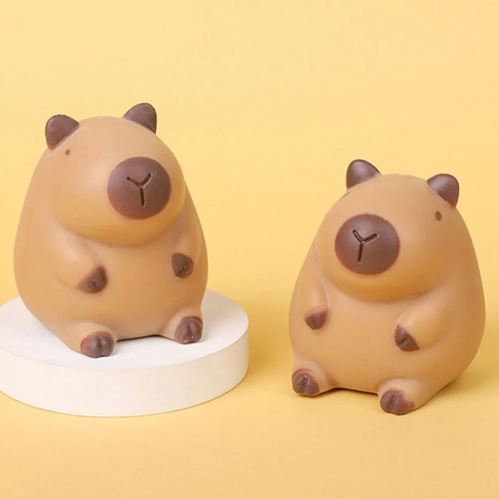 ของเล่นบีบสัตว์ตลกๆ บรรเทาความเครียด รูปคาปิบาร่าน่ารัก ของเล่นบีบบอลนุ่มๆ สไตล์คาวาอี้ ของขวัญวันเกิดสำหรับเด็ก