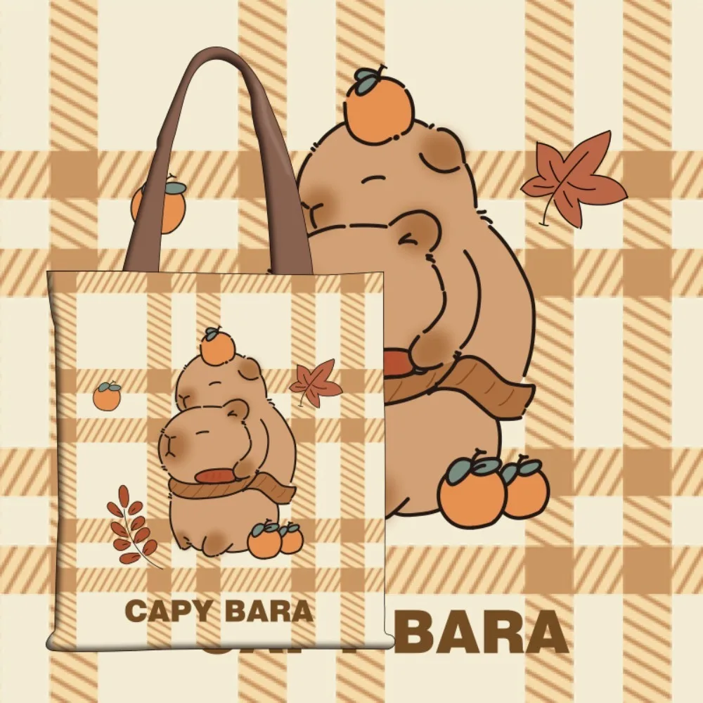 Tote Bag Cute Capybara Bags School Bag Large Capacity Capibara Handbag Unisex