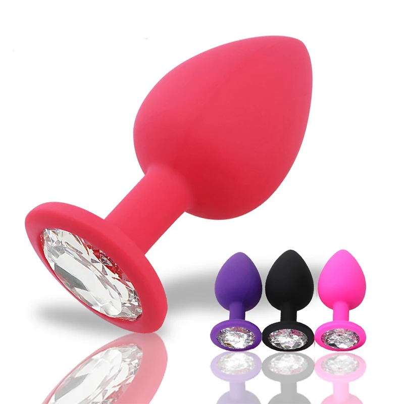 S/M/L 100%Silicone Butt Plug Anal Plugs Unisex Sex Stopper 3 Different Size Adult Toys For Women/Men Anal Trainer For Couples SM