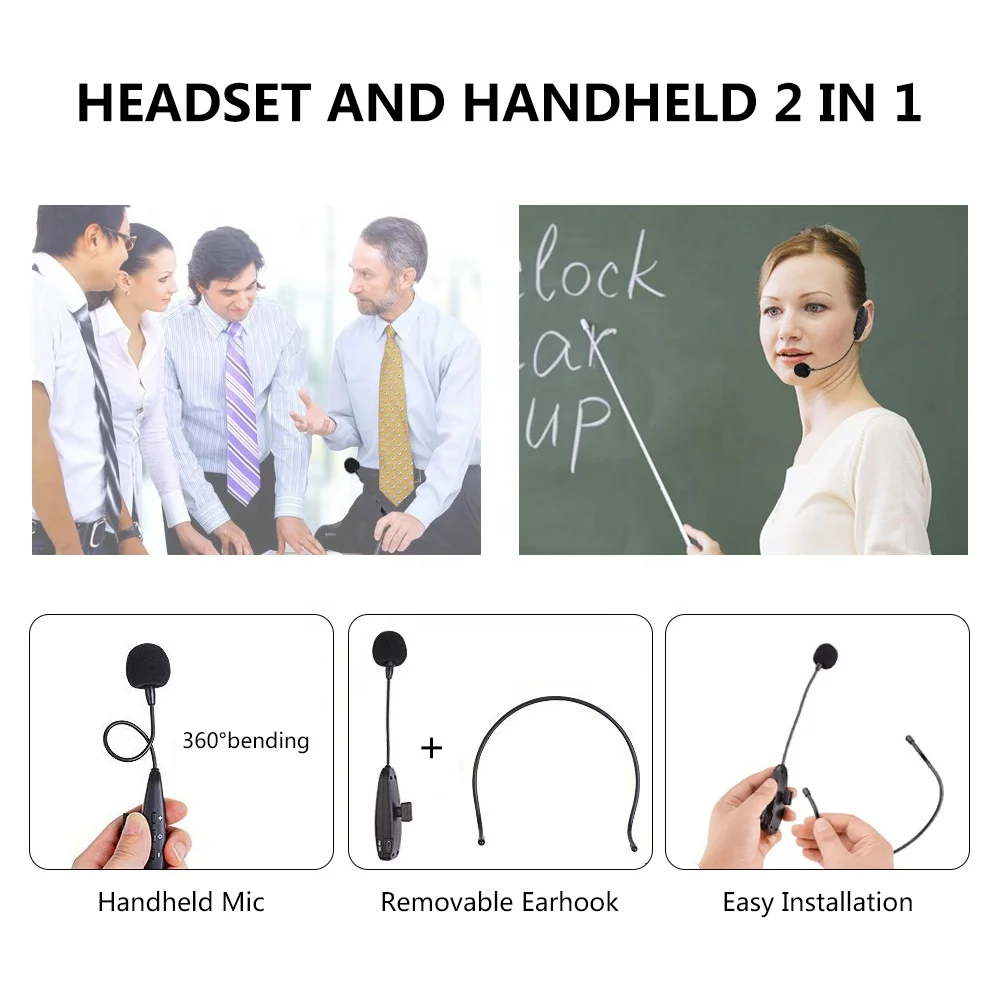 عشرة عناصر TLF Xtuga سماعة ميكروفون مكثف UHF لاسلكية صغيرة التكثيف #4