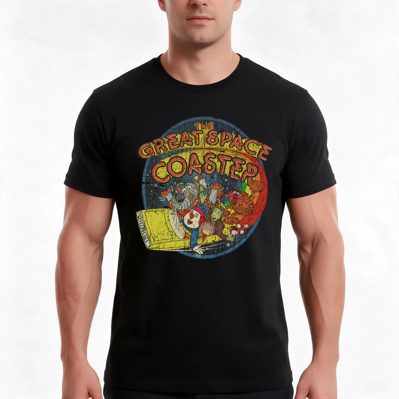 The Great Space Coaster 1981 T-Shirt Summer Casual Cotton Tee Oversized Streetwear Tops Vintage Graphic Print 100% Cotton
