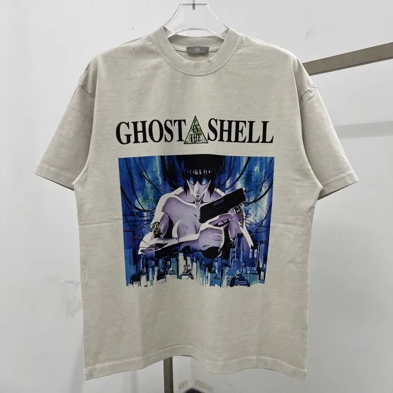 

2025ss SAINT Аниме Футболка с принтом Мужчины Женщины Негабаритная футболка Топ Футболки