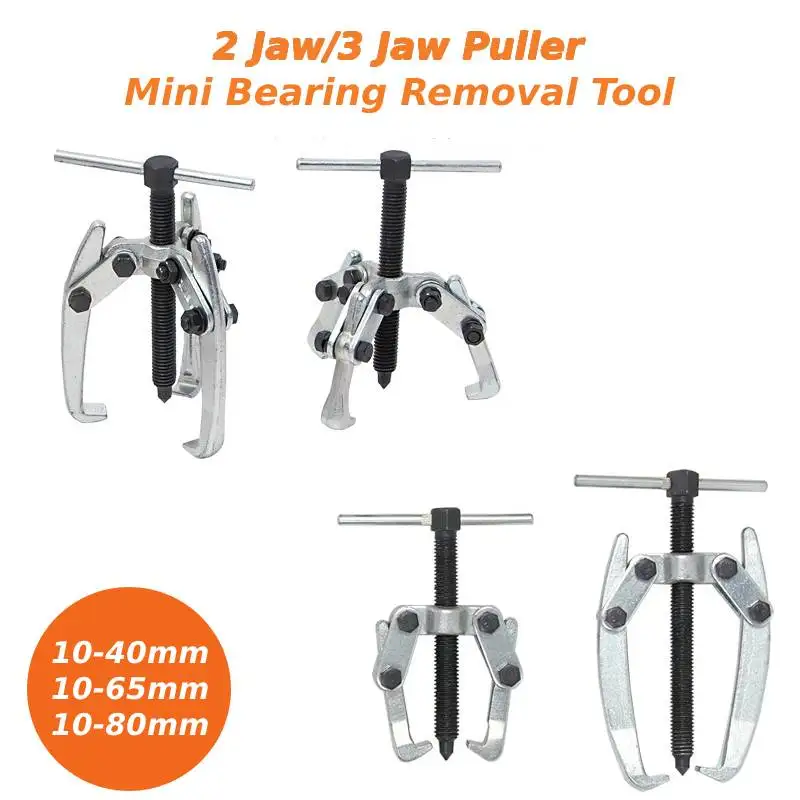 Mini 2 Jaw / 3 Jaw Bearing rimozione Automotive Gear Puller cuscinetto tergicristallo strumento di rimozione della catena 10-80mm strumenti meccanici di riparazione automatica