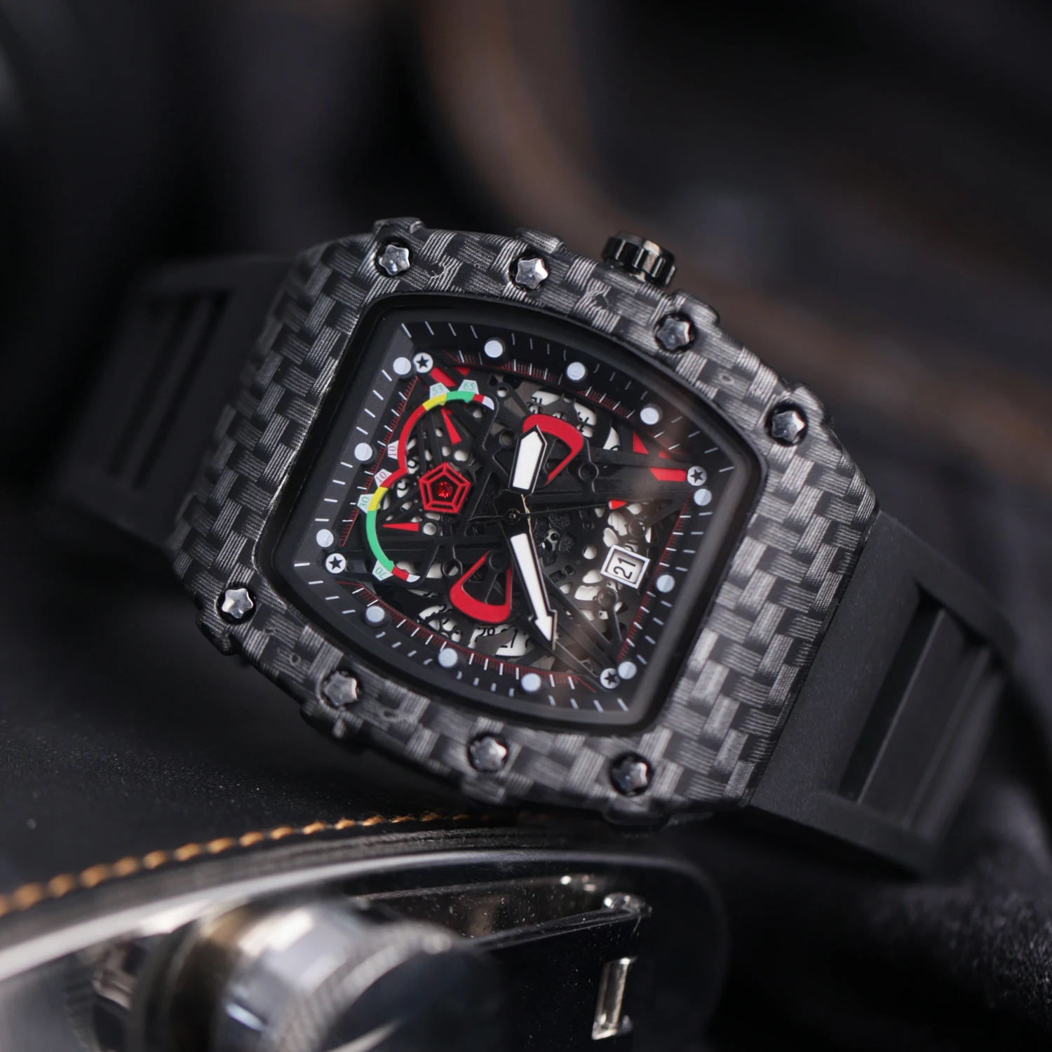 

Barrel-shaped large dial high-end watch for men 2025 new brand authentic casual fashion light luxury waterproof quartz watch