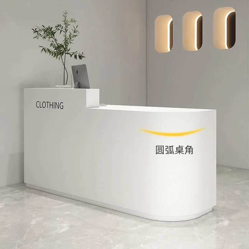 

Clothing Store Reception Desk Cashier Women's Shop Counter Barber Shop Beauty Salon Front Desk Empfangstheke Kosmetik Podium