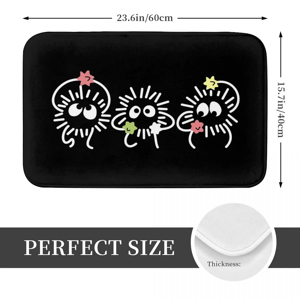 Soot Studio Ghibli Anti-slip Doormat Floor Mat Dust-proo Carpet Rug for Kitchen Entrance Home Balcony Footpad Mats