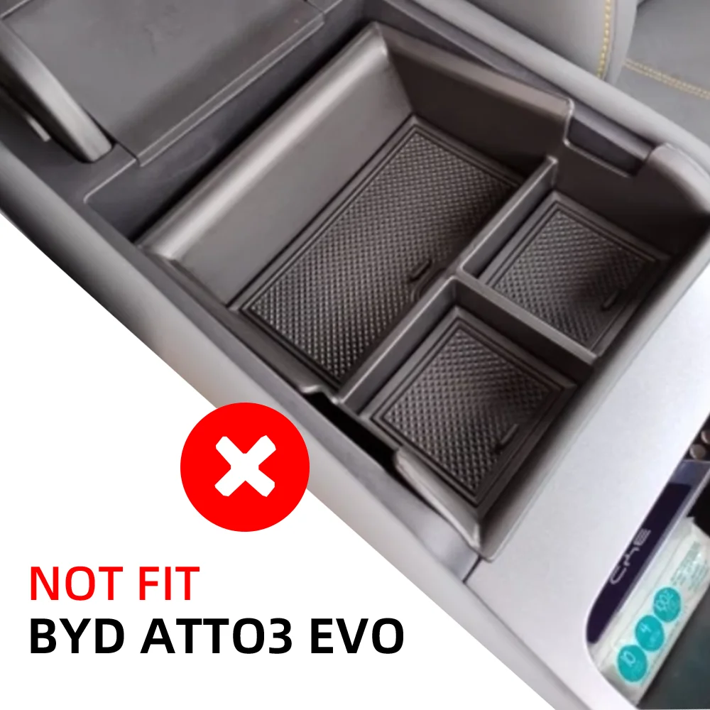 Car Center Console Btorage Box Armrest Box Storage Tray for BYD Atto 3  2022 2023 Accessories