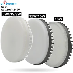 GX53 Led Bulb 5W 7W 9W 12W 15W 18W Epistar SMD2835 LED Lamp AC 110V 220V Decorative Cabinet Lights Warm Cold White Lamparas LED