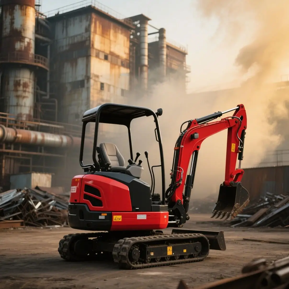 

Small excavator trencher compact track loader garden greening and agricultural backhoe