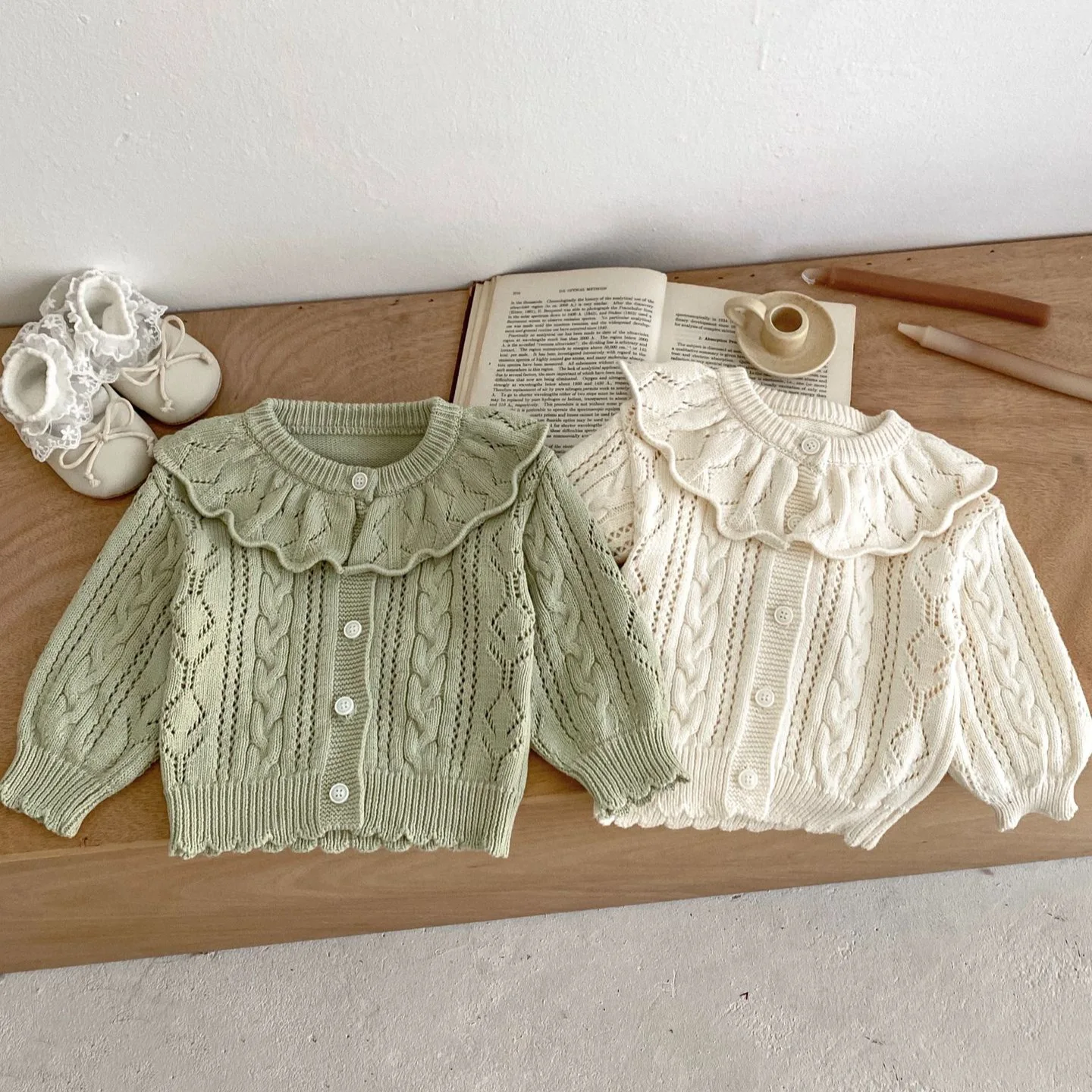 0-3T Newborn Kid Baby Girl Sweater Cardigan Winter Warm Clothes Long Sleeve Knit Top Cute Sweet Knitwear Coat Outwear Outfit