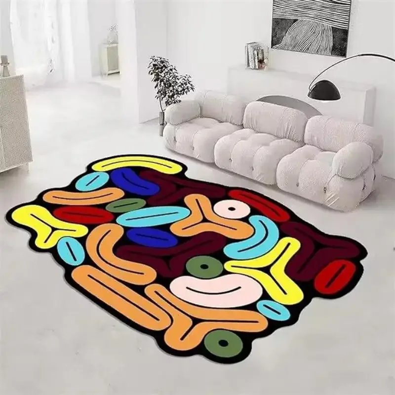 

VIKAMA Special-Shaped Crystal Velvet Bedroom Bedside Living Room Coffee Table Blanket Non-Slip Machine Washable Hand Wash Carpet