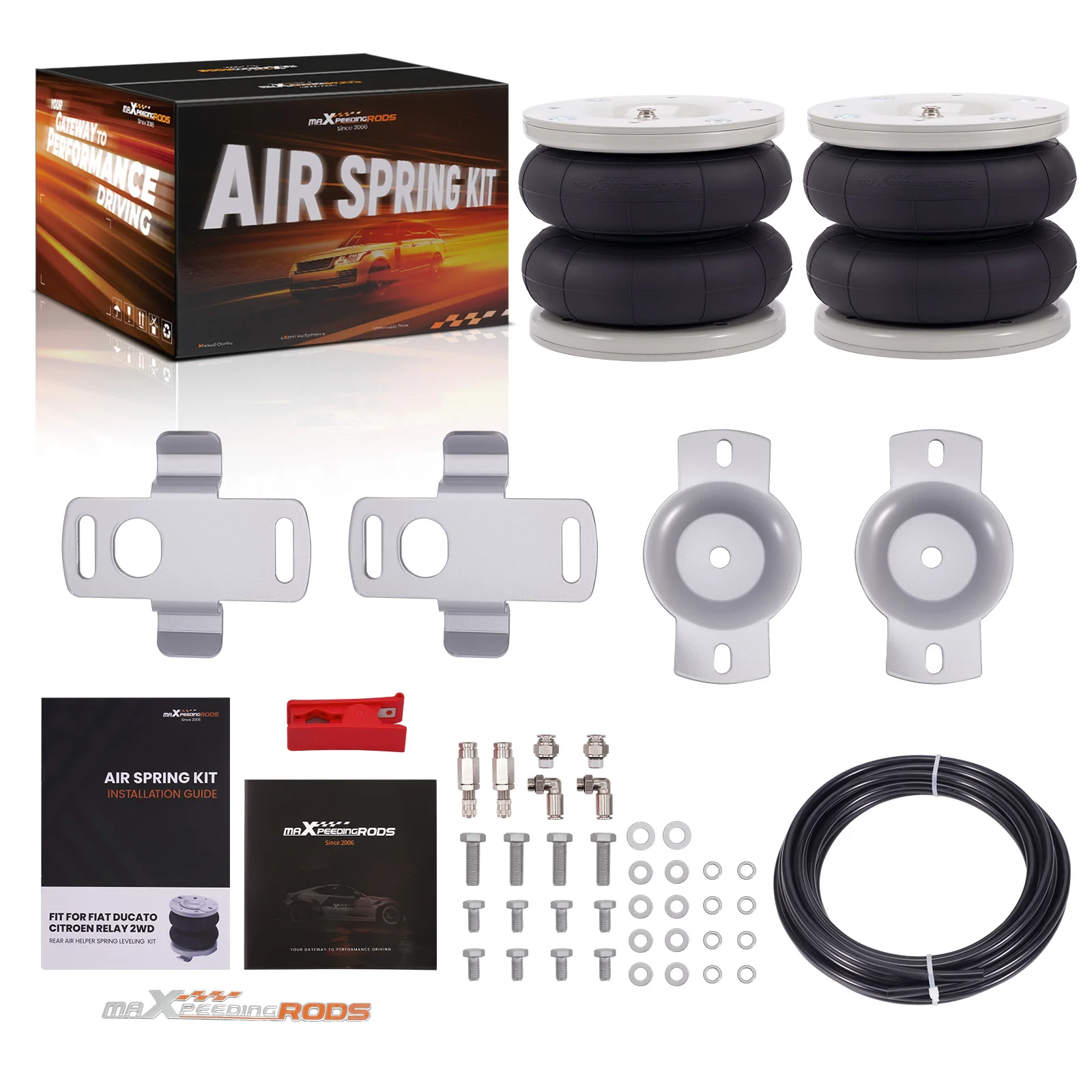 Rear Air Suspension Helper Kit For Fiat Ducato Citroen Relay Peugeot Boxer Jumper Motorhome Camper 1994-2024