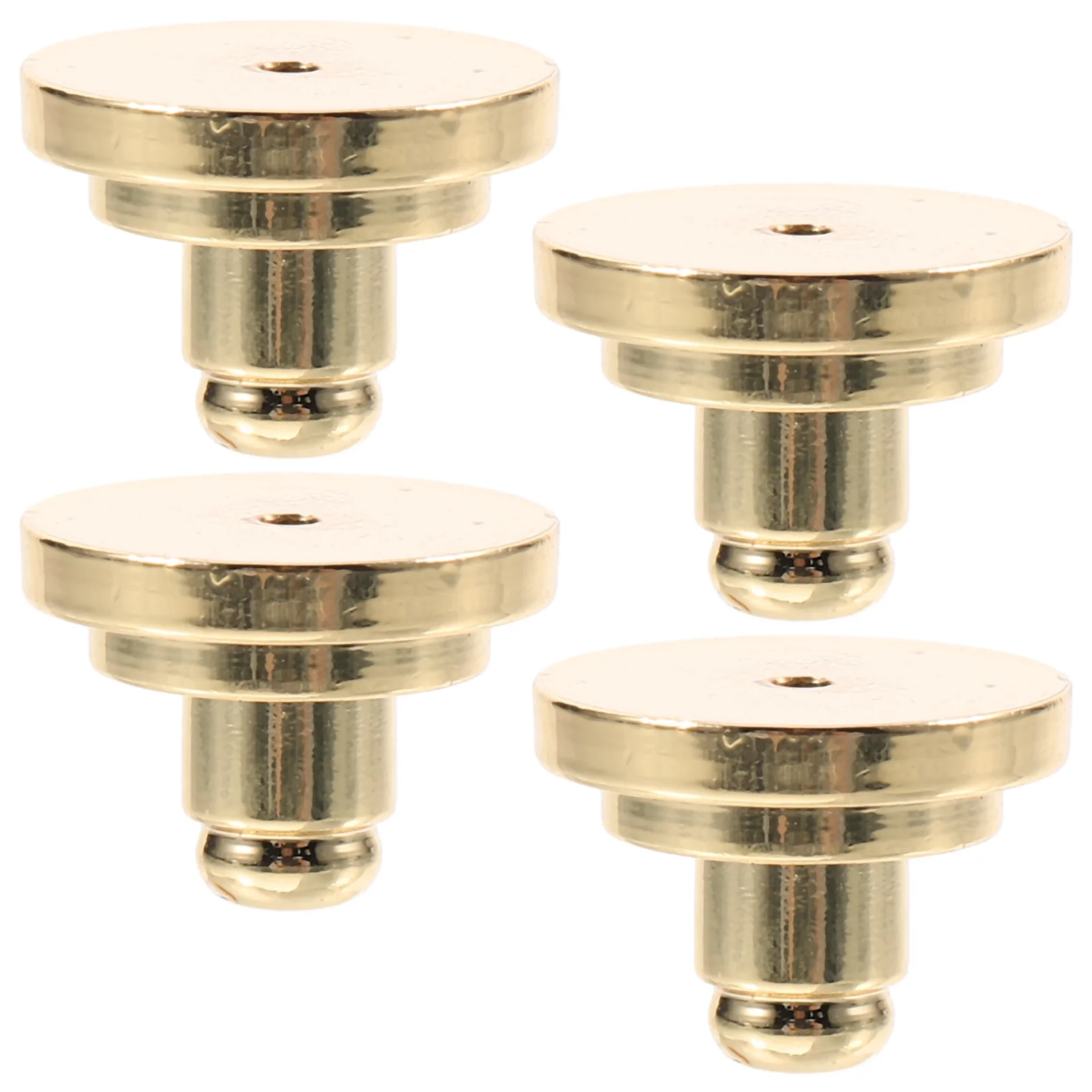 

4Pcs Earring Backs Brass Plated Anti-Droop Supporters Secure Locking Heavy Stud Backings for Daily Party Wear Clip Earring Pads