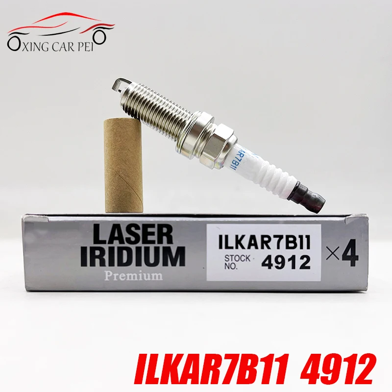 4 Uds bujía de iridio láser ILKAR7B11 4912 para Toyota Corolla Scion xD Pontiac ILKAR7B11-4912 pieza de automóvil