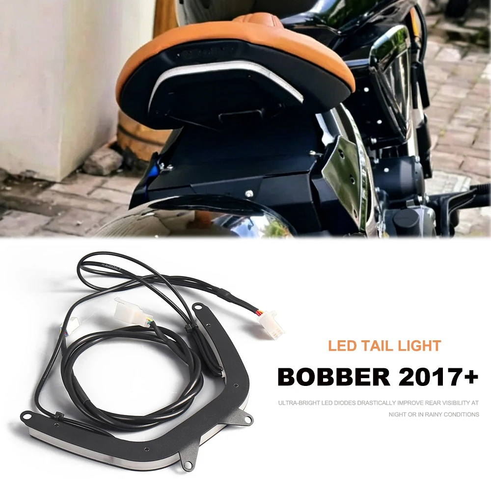 

Motorcycle Rear LED Tail Light Brake Turn Signal Indicator For Bonneville Bobber 2017- Integrated Taillight Kit Accessories