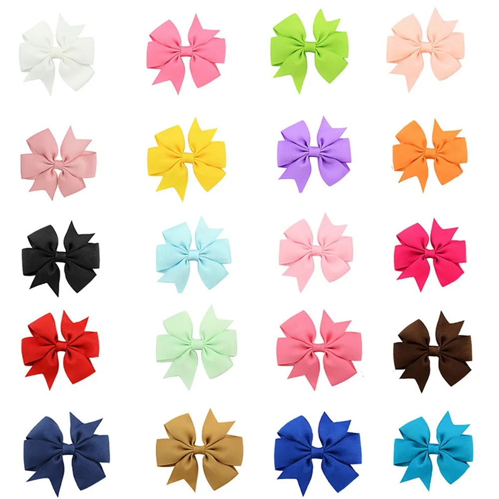 

20/40PCS Fashion Mixed Color Ribbon Bow Hairpins Hair Decoration Bowknot Girls Hair Clip Ornament Headwear Daily Use