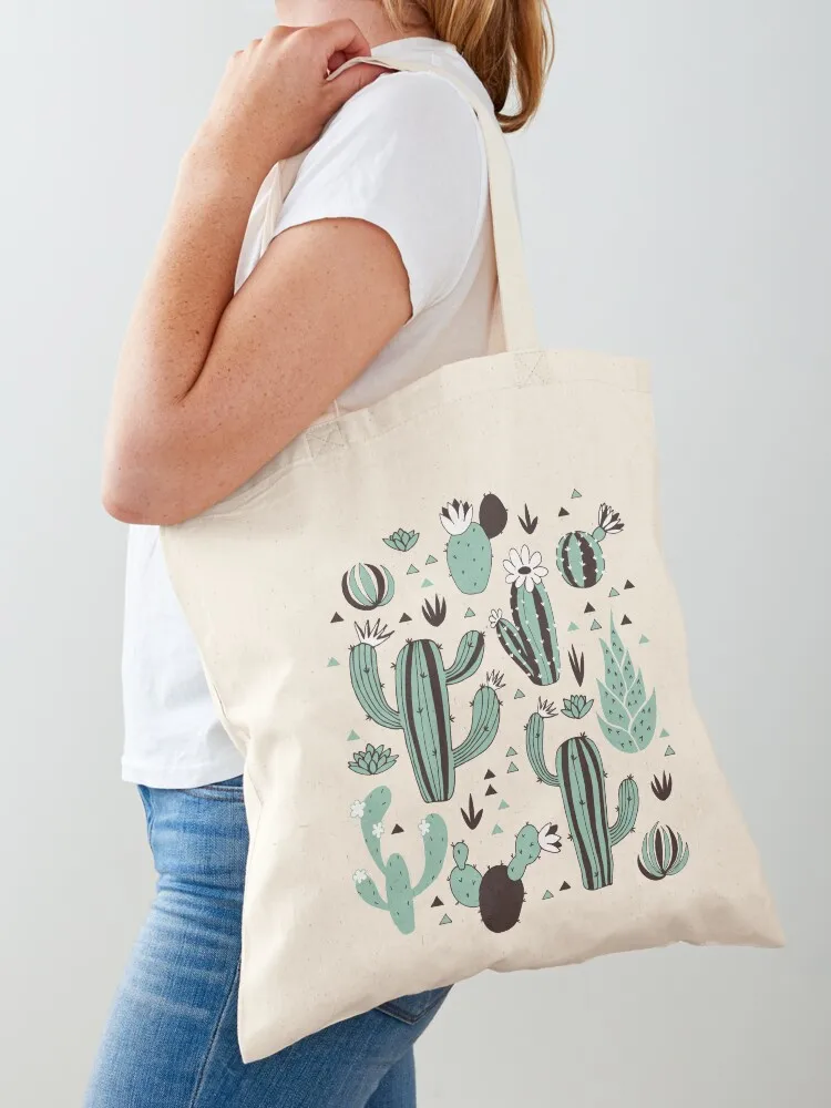 Cacti Tote Bag tote bags aesthetic reusable grocery bags Canvas Tote Bag