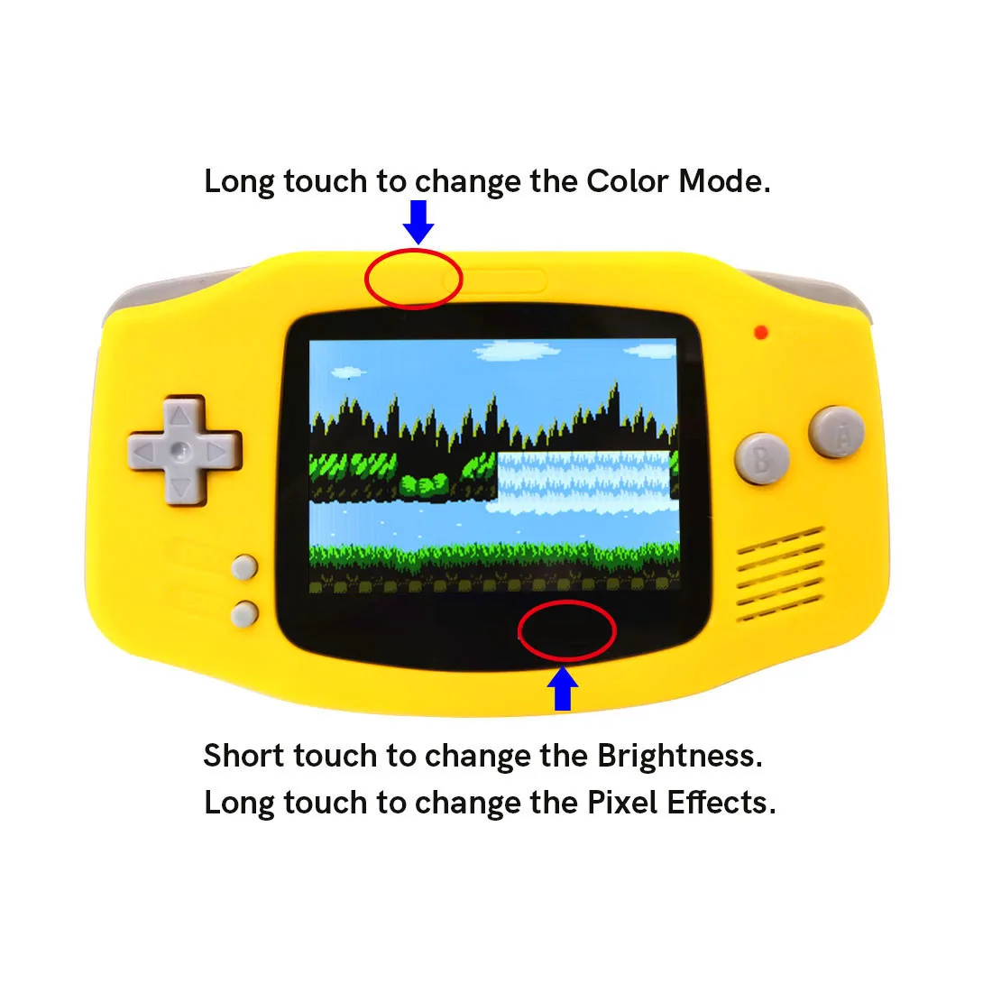 Zestaw IPS LCD z laminowanym ekranem, podświetleniem 720x480 i efektem retro pixeli do konsoli Game Boy Advance (GBA V5) — zdjęcie produktu 4