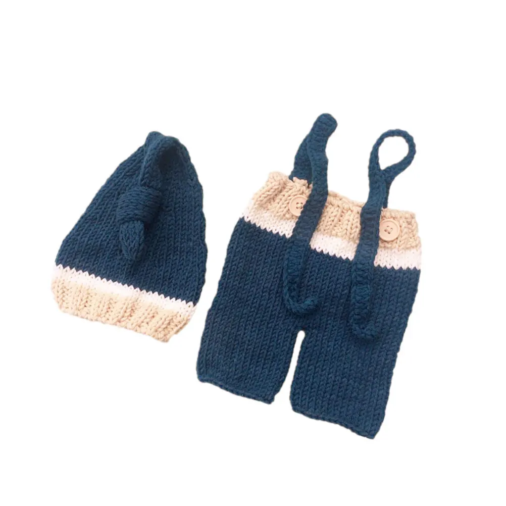 

Newborn Baby Clothes Set Knitted Outfits Photo Props Comfortable Cartoon Design Perfect for Photography Sessions Gifts