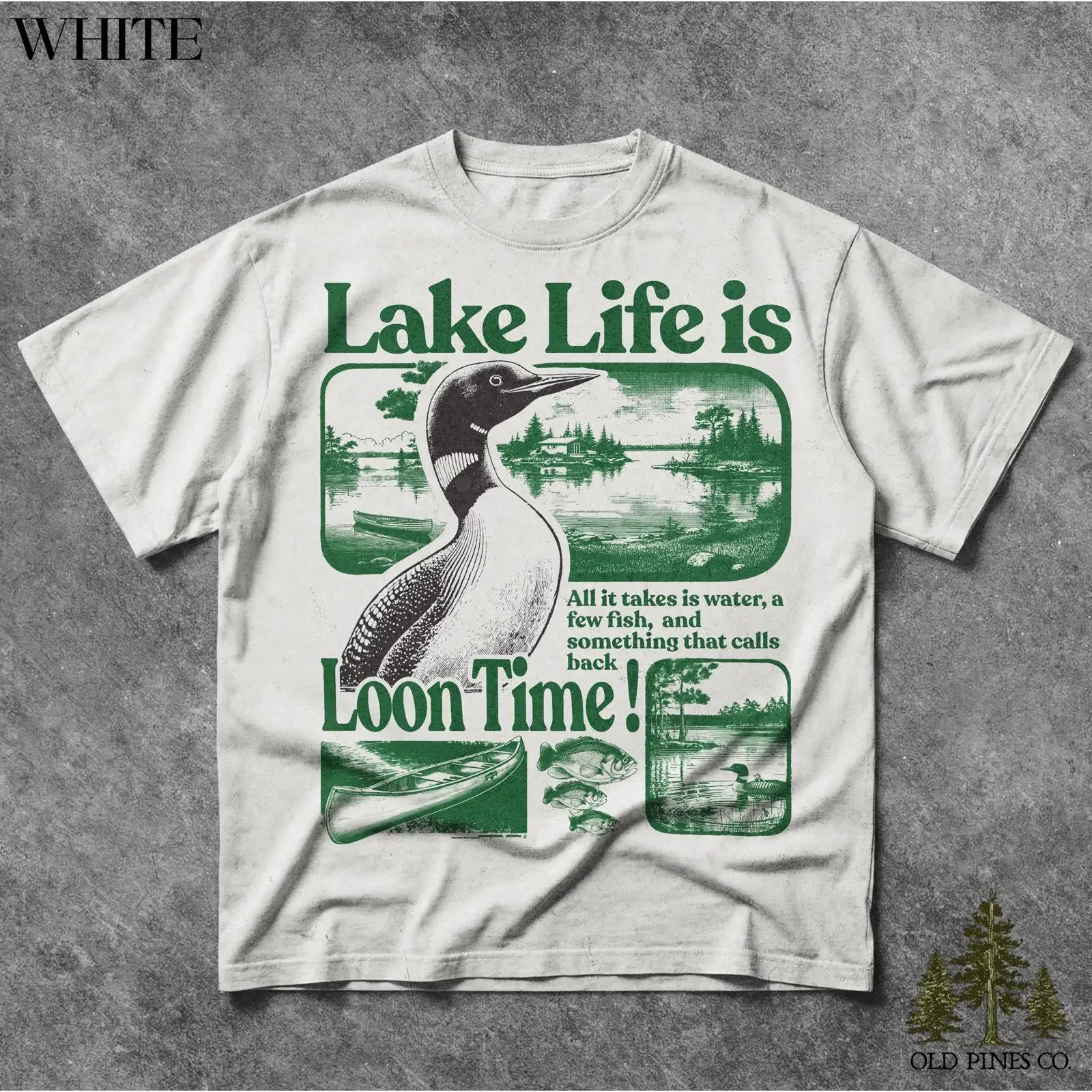 Vintage Lake Life Loon Bird T shirt 90s Retro Birdwatching for Lover Camping Outdoor s vintage Washed streetwear Stylish homme