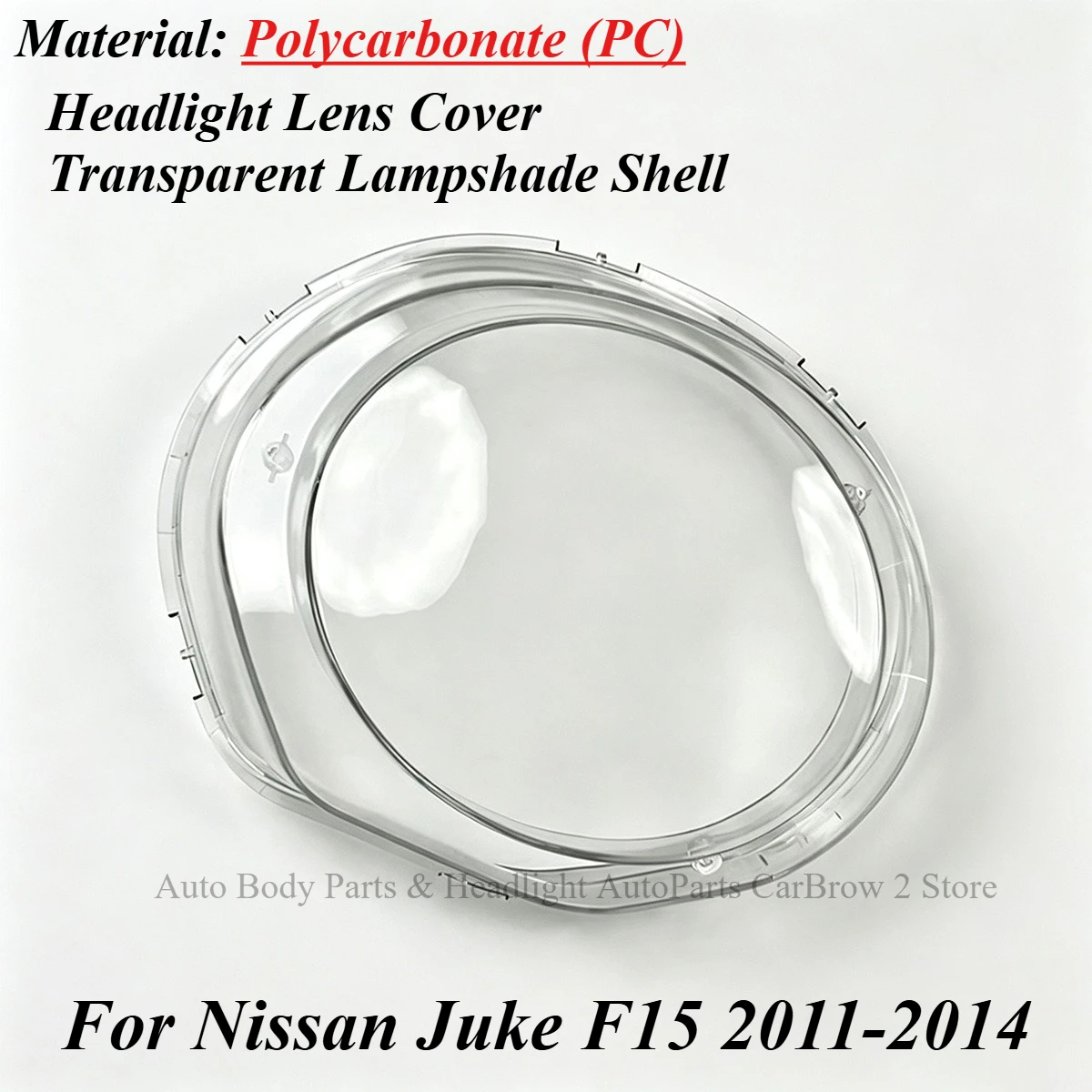Car Front Headlight Lens Cover Fit For Nissan Juke F15 2011‑2014 Transparent Headlamp Shell Auto Replacement Lamp Housing Cover