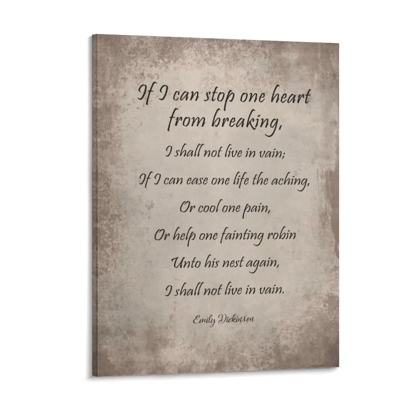 Emily Dickinson Poem Canvas Painting Poster Funny Garage Decoration Cinema Bar Customize Framed Wall Paintings
