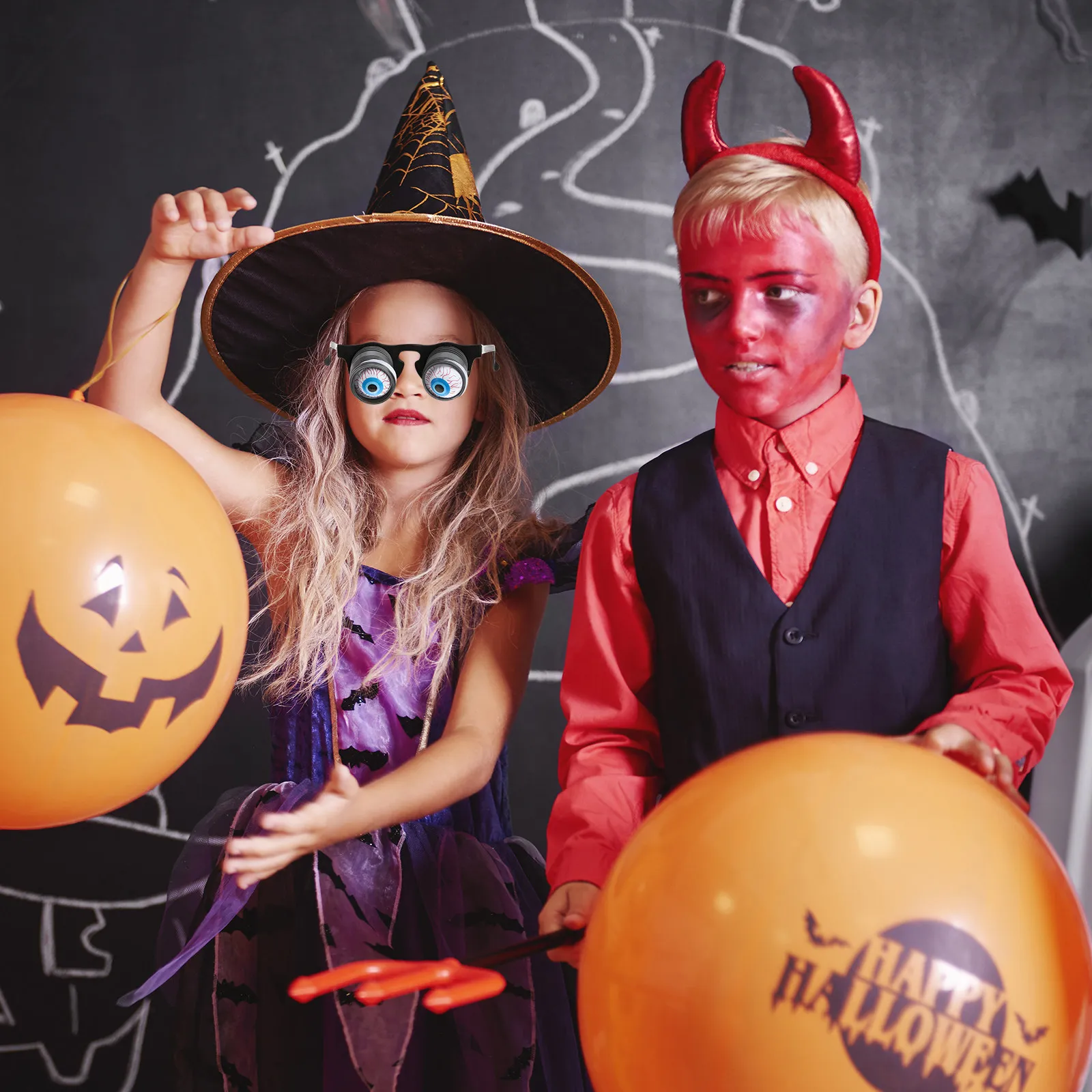 Horror Glasses Spring Eyeball Design Funny Prank For Halloween Party Gag Gift Bulging Eye Glasses For Adults Kids Novelty