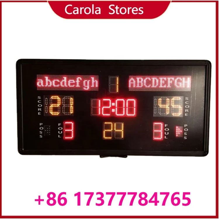 1200×600mm Indoor Mini LED Multi-Sport Scoreboard, Digital Electronic LED Score Keeper for Basketball Volleyball