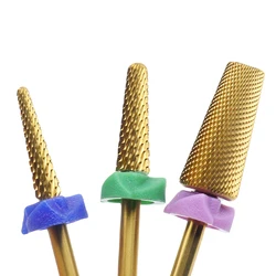 XXXF Multifunctional 5in1 Titanium Tapered Safety Carbide Nail Drill Bits With Cut Drills Carbide Milling Cutter Remove Gel