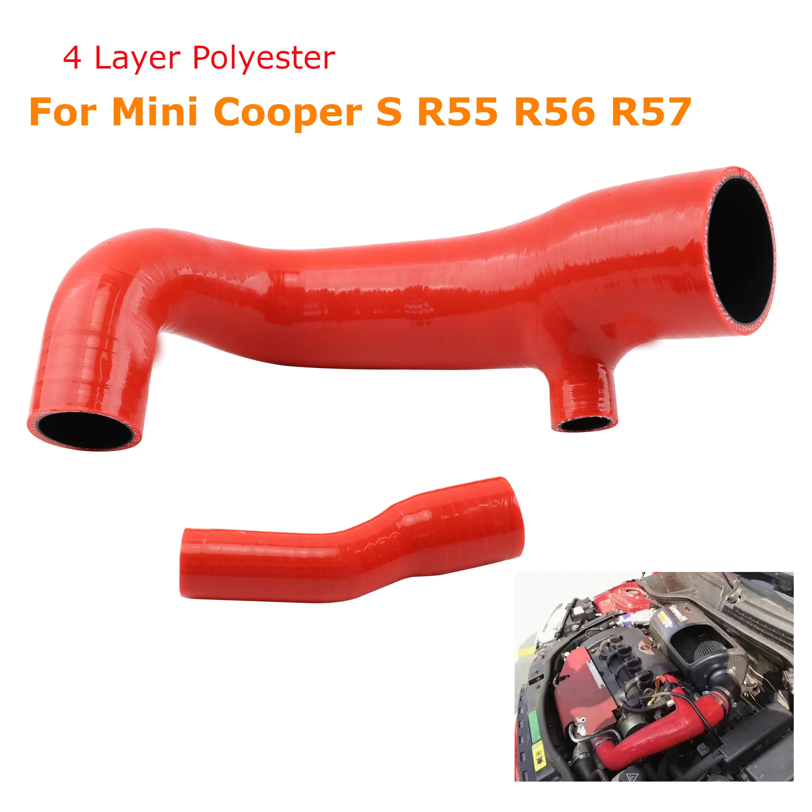 

Silicone Intake Inlet Hose for Mini Cooper S R55 R56 R57 Turbo with N14 Engines 2007-2012