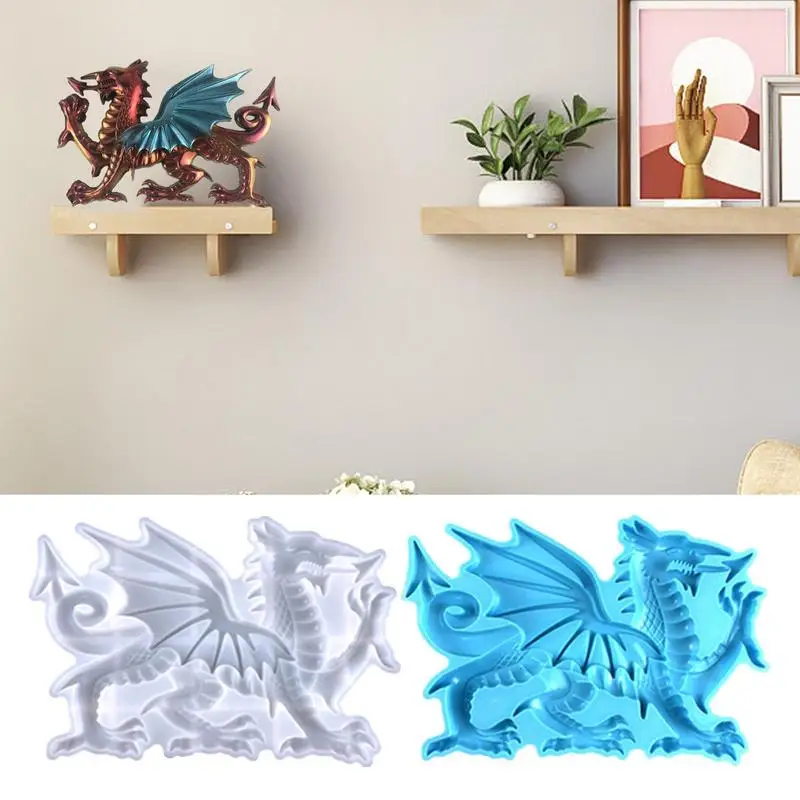 Dragon Resin Mold 3D Animal Flying Dragon Silicone Molds DIY Reusable Mold For Desktop Decoration Polymer Cement Fondant Sugar