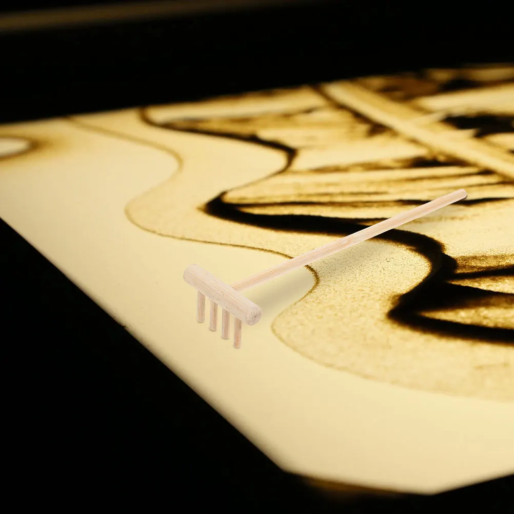 

1 комплект, прочный инструмент для песочных грабли, бамбуковые мини-садовые грабли для дзен-садового украшения песочного стола, ремесленный стол, мини-грабли