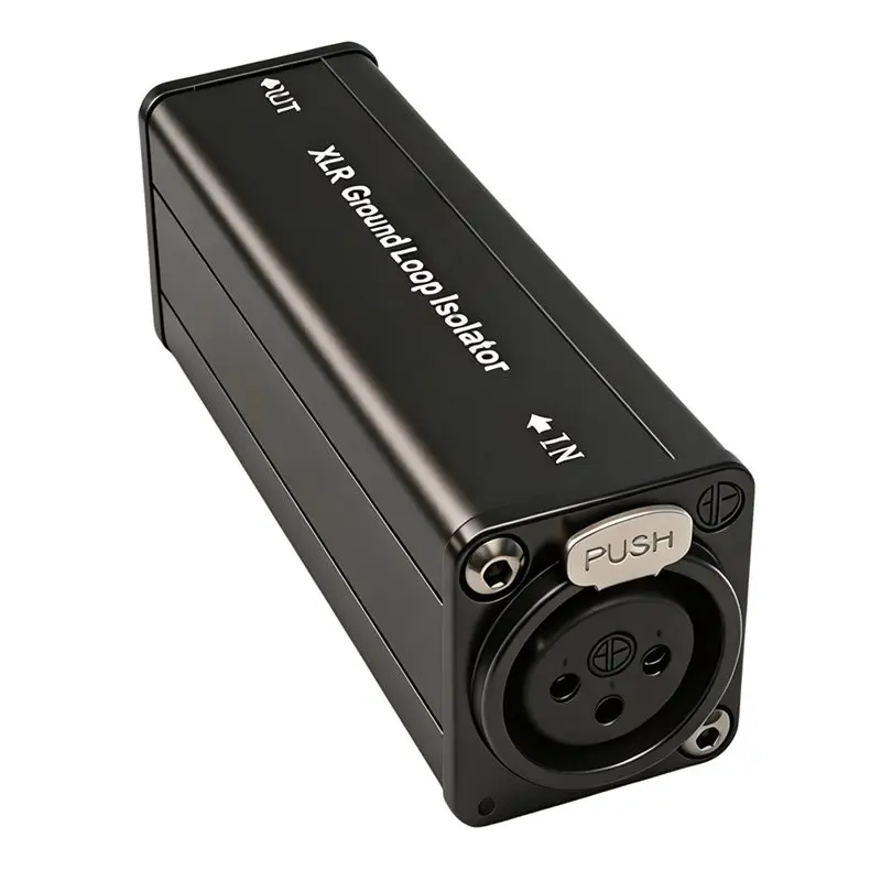 AA60 XLR Audio Isolator Single Channel Ground Loop Noise Filter Canceller for Studio Performance Home Theater