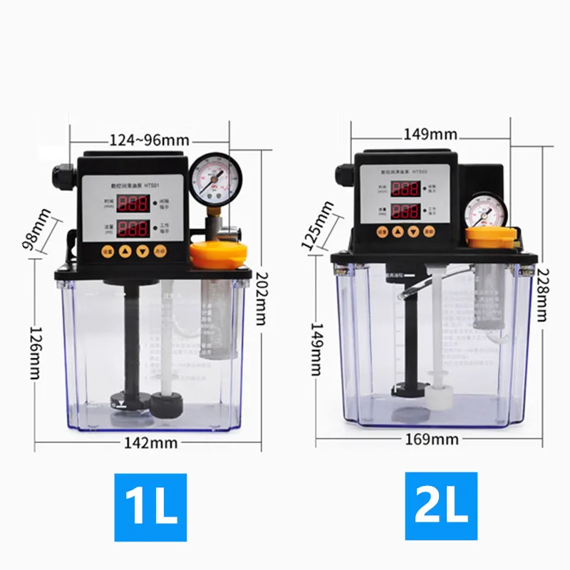 Automatic Lubricating Oil Pump 1PC 220V 1L 2L CNC Automatic Lathe Machine Lubricator Electromagnetic Lubricating