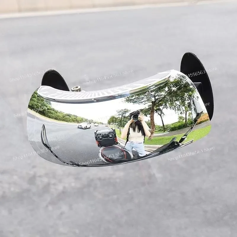 Universal Modified Rearview Mirror for E-Motorcycles, Wide-Angle Panoramic Blind Spot Mirror, Fits Vespa with Mini Windshield