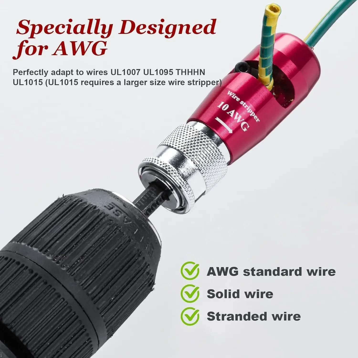 

Насадки-стрипперы для дрели для проводов AWG 14-12-10-8-6, включая 2 типы твистеров, для многожильных проводов