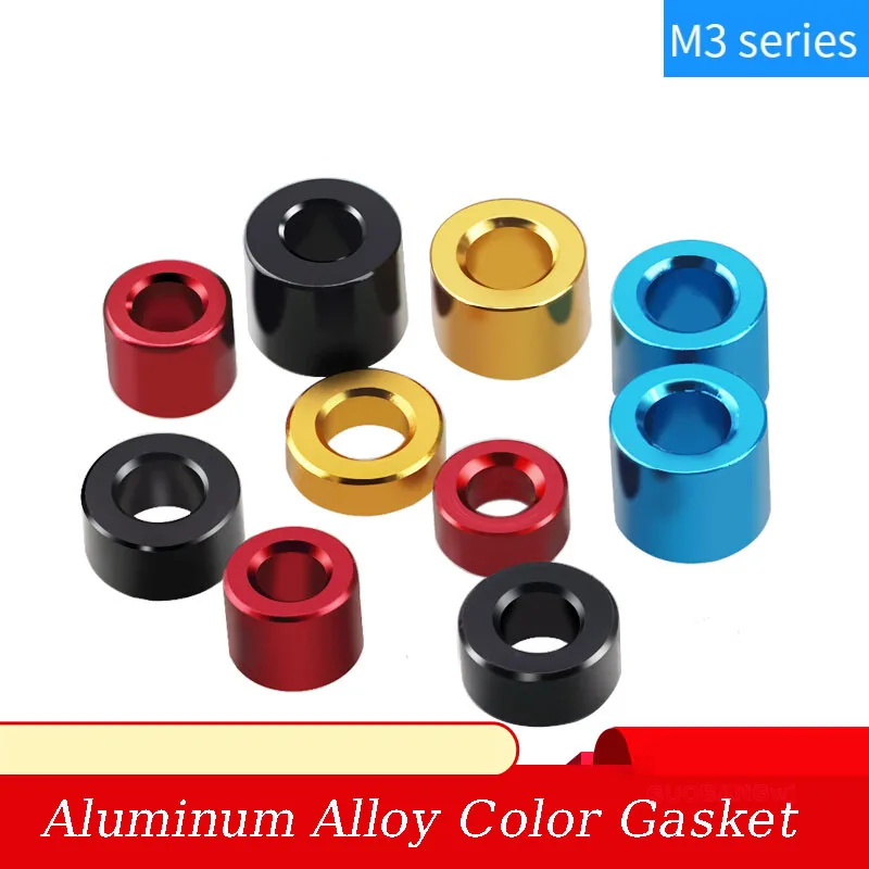 

20/80PCS M3.1 aluminum washer M3.1*2*3/4/5/6/8/10/12/15mm M3.1 colourful Anodized aluminum Fat Washers Gasket
