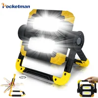 300W Portable Work Light Spotlight Cob Waterproof Lamp Rechargeable Flashlight Camping Fishing Searchlight Outdoor Lighting Tool