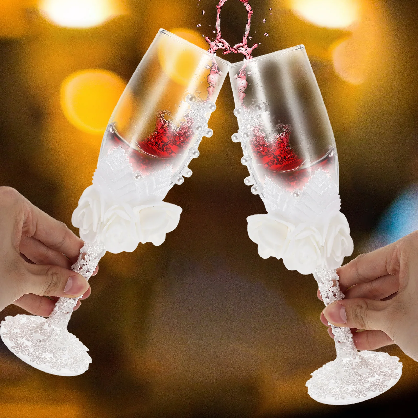 

Creative Wedding Glass Set Red Goblet Glasses Drinkware Anniversary Supplies For Parties Events