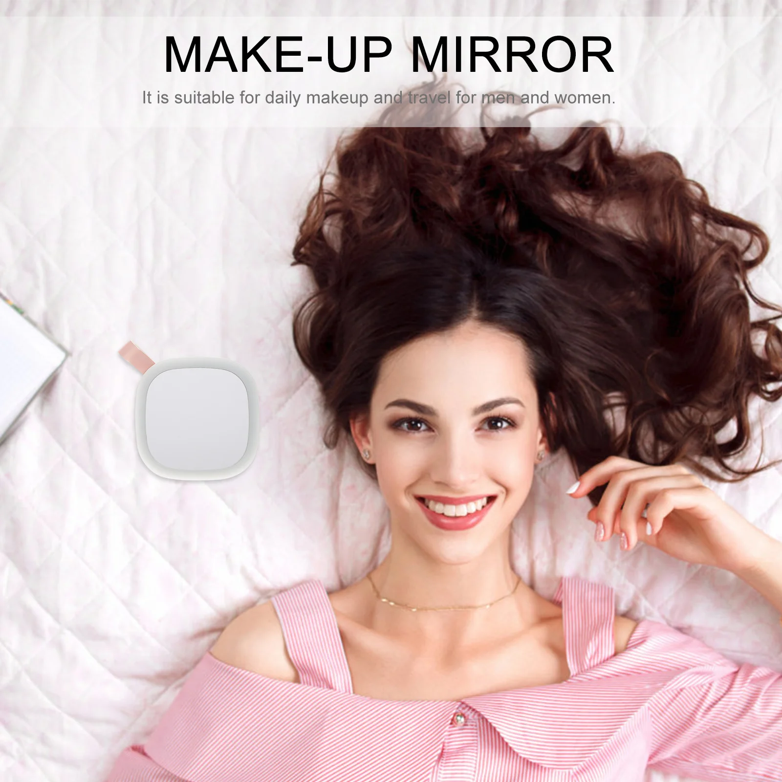 

1pcs Led Portable Makeup Mirror Compact Lighted Mirror For Travel Small Vanity Girl Gift Durable Convenient Beauty
