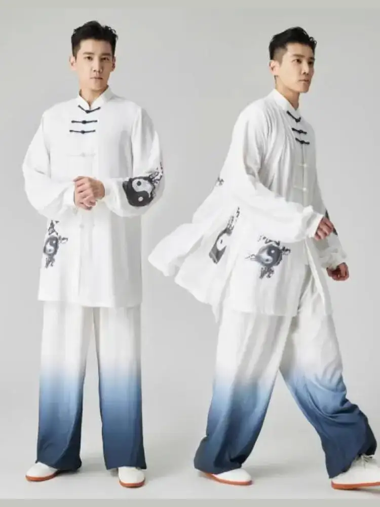 2026 Long Sleeved Wushu Traditional Taichi Suit Chinese Triditional Tai Chi Wushu Kungfu Classical Practice Clothes Performance