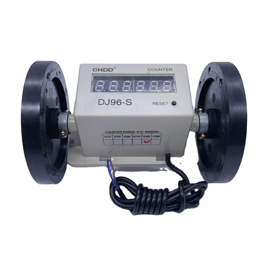 

DJ96-S Electronic Meter Machine Wheel 6 Digit Digital Counter Cable Length Measuring Device Digital Length Measuring