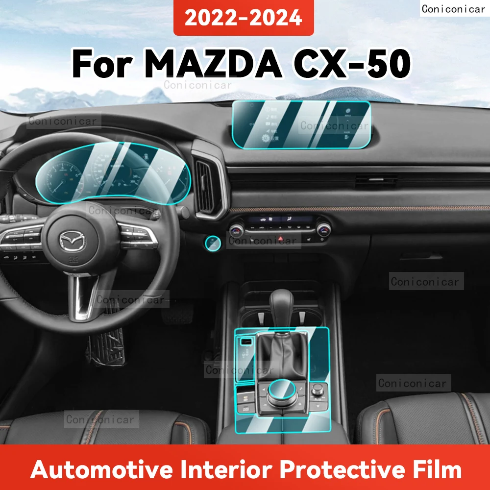 

TPU For MAZDA CX-50 2022-2024 Transparent Protective Film Car Interior Central Control Navigation Panel Accessories Sticker