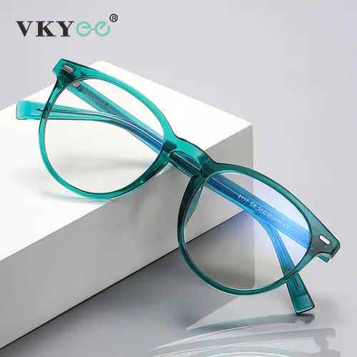 Imagen 1 del producto VICKY, gafas de lectura graduadas para miopía redondas Retro Unisex, gafas ópticas con bloqueo de luz azul para mujer, montura para hombre PFD2117