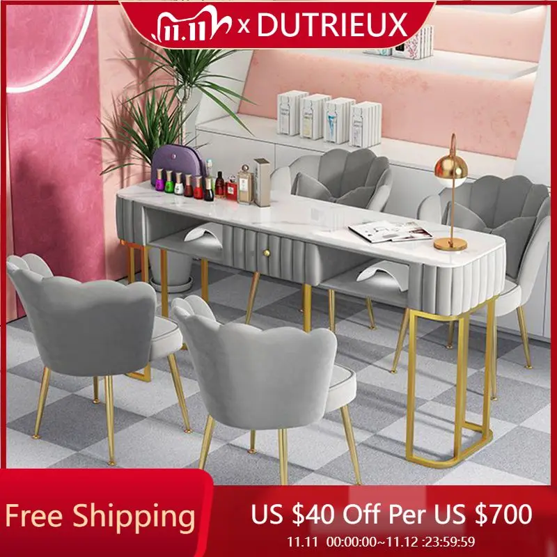 

Высококачественный эстетический настольный светильник для ногтей, роскошная чистка, европейский маникюрный стол, современная простая мебель для салона Tavolo Per Unghie