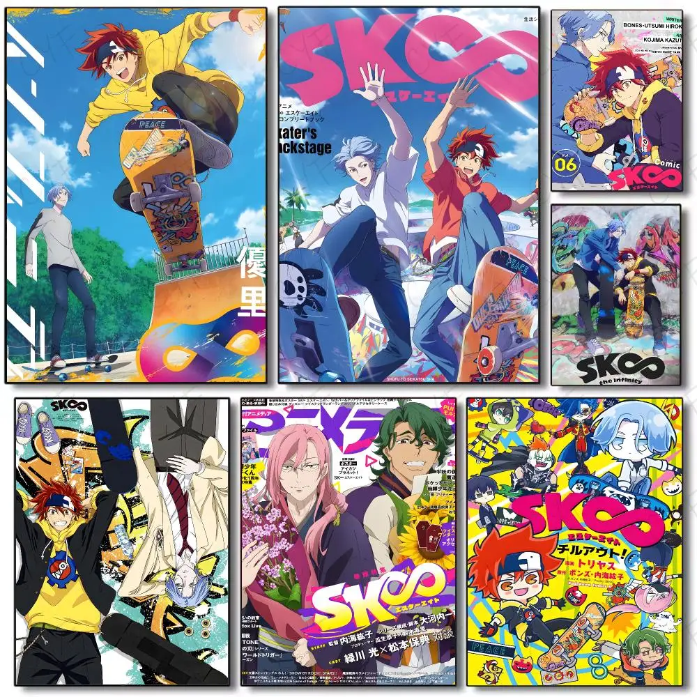 Anime Sports Sk8 The Infinity Poster Painting Wall Art Mural for Living Room Home Decor and Gifts