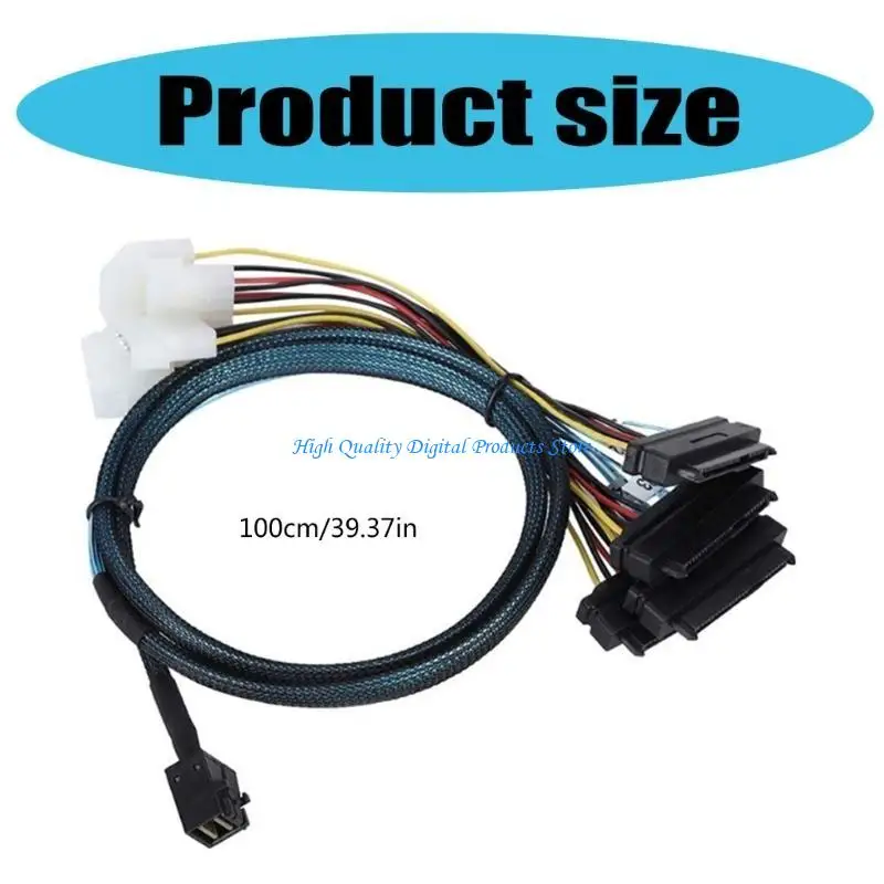 U2je Minisas SFF 8643 naar meerdere 29PIN SFF 8482 Connectors Cable met Big 4p Power voor servers