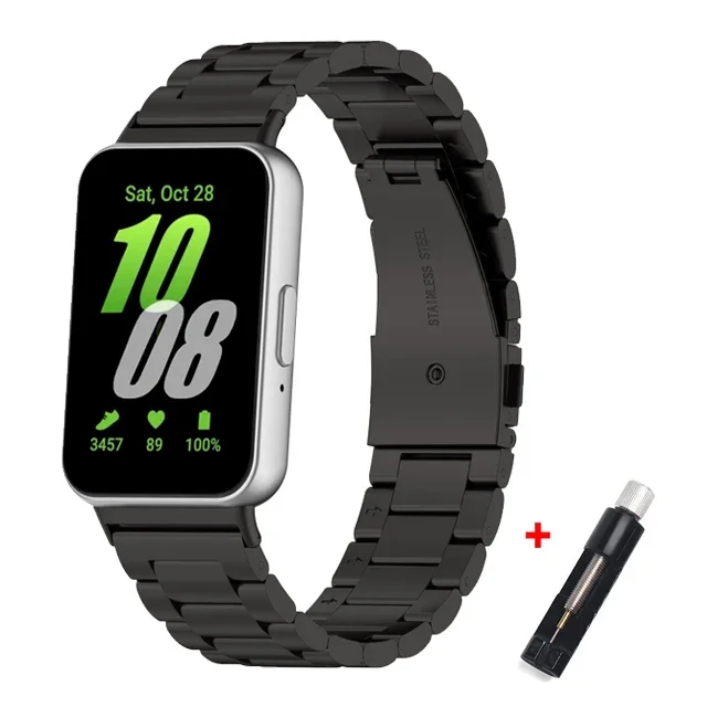 Stainless Steel Strap for Samsung Galaxy Fit 3 R390 Wristband Metal Bracelet correa for Samsung Galaxy Fit3 Band